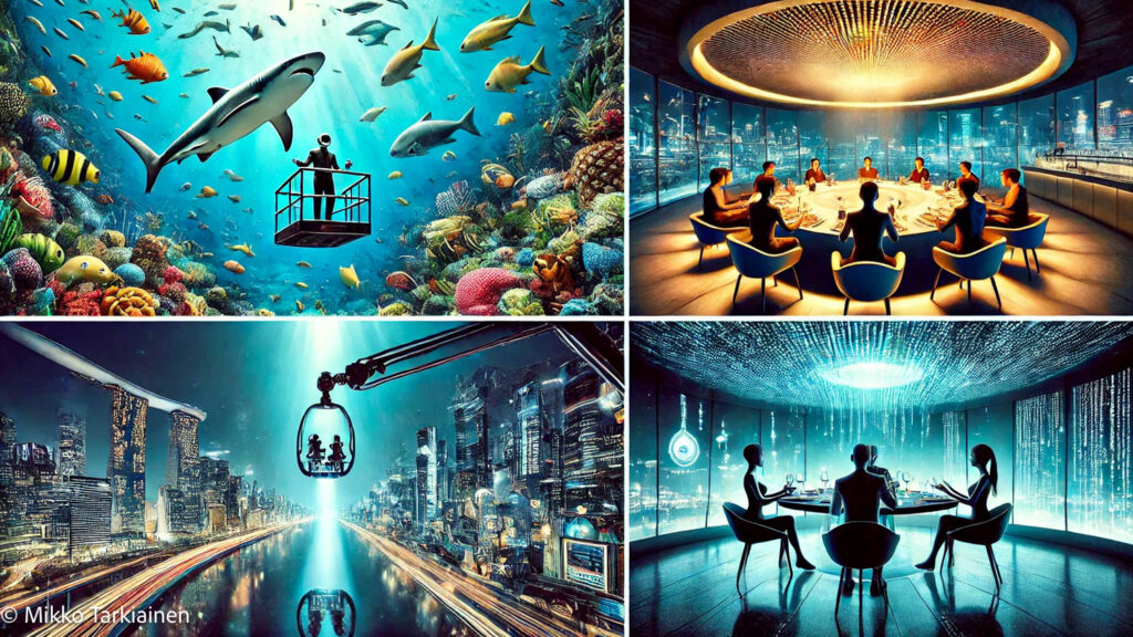 Maailman huikeimmat ravintolat: Aterioi veden alla, pilvien keskellä, robottien seurassa ja täydellisessä pimeydessä