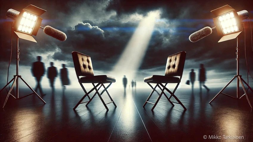 Tyhjät tuolit haastattelutilanteessa kertovat vaarasta jota toimittajat voivat kohdata